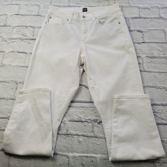 GAP Optic White Denim Curvy True Skinny Jeans Vacation size 29/8 Short - Picture 9 of 15